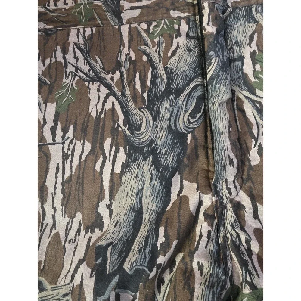 Vintage Mossy Oaks Overalls Mens XXL Brown Treestand Camo Bibs 0144 USA